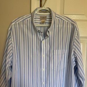L.L. Bean Striped Long-Sleeve Button Down - L